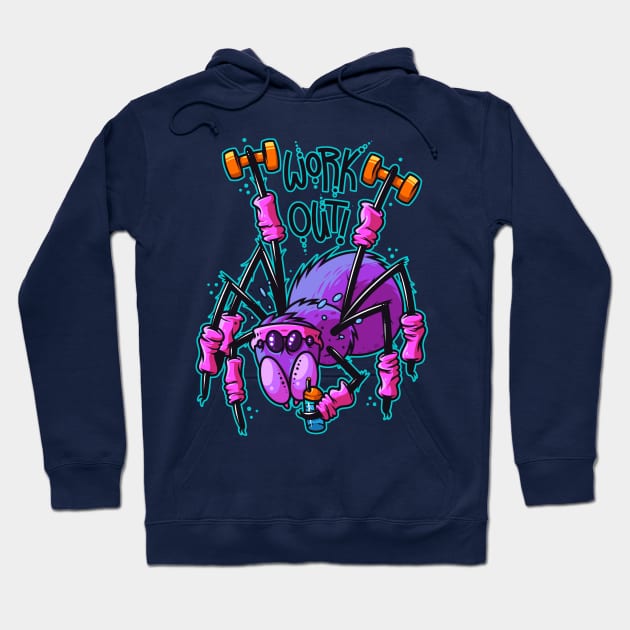 Workout Spider Hoodie by ArtisticDyslexia